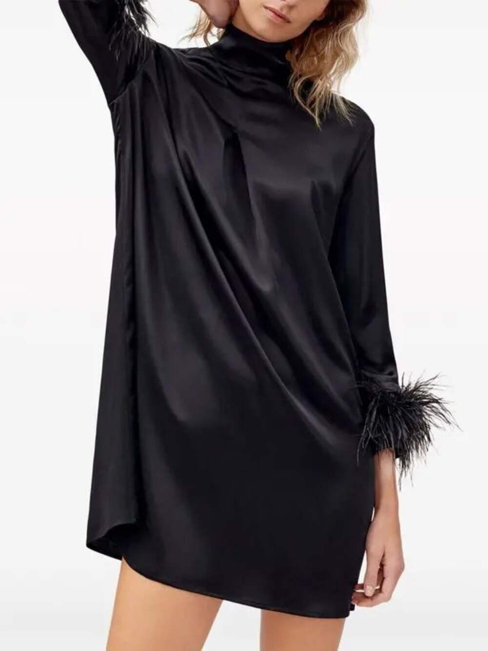 SLEEPER Feather-Trim Mini Dress Size S NWT Retail $368